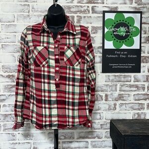 Ampersand Ave Henley flannel women’s small